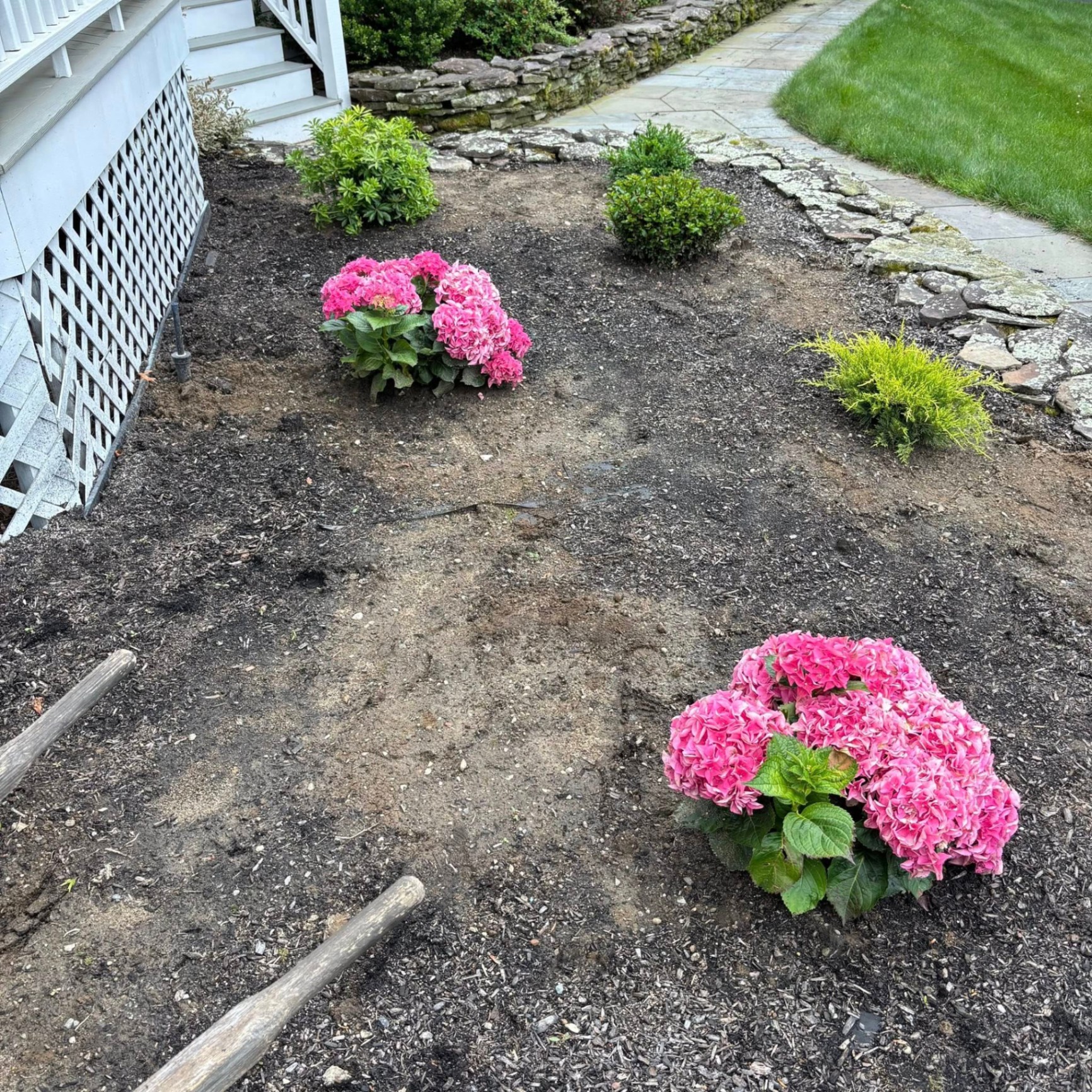 Front Walk Landscape — Rehoboth, MA — before